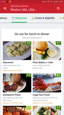 Zomato android App screenshot 0